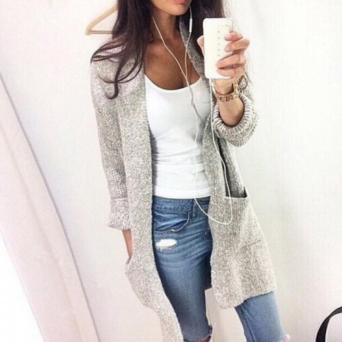 Autumn Winter Fashion Women Long Sleeve loose knitting cardigan sweater Women Knitted Female Cardigan pull femme Autumn Winter Fashion Women Long Sleeve loose knitting cardigan sweater Women Knitted Female Cardigan pull femme