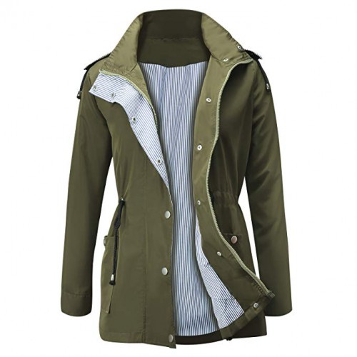 Waterproof Lightweight Rain Jacket Active Outdoor Hooded Women's Trench Coats Waterproof Lightweight Rain Jacket Active Outdoor Hooded Women's Trench Coats